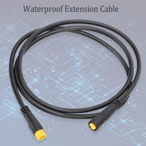 Cabo adaptador de conversão de conector de 3 pinos à prova d'água de 34,3 polegadas para bicicleta elétrica ( ) 1