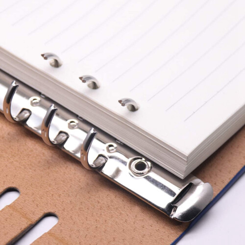 A5Notebook6Holes Δερμάτινο κάλυμμα σημειωματάριου PU με χαλαρή τσέπη, δερμάτινο 1