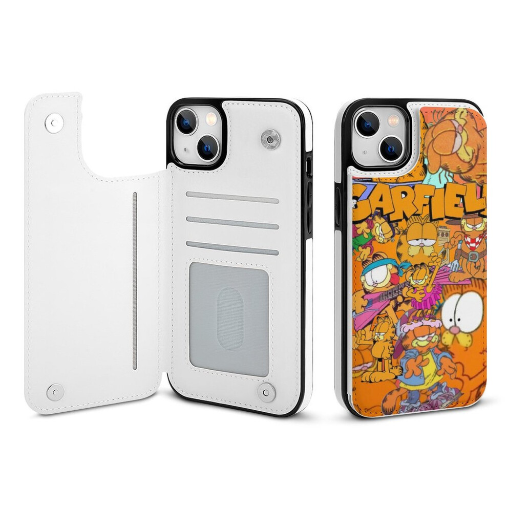 The Garfield Compatible With Iphone 14 Plus Wallet Case, Pu Leather Flip Folio With Card Holder, Kickstand, Double Magnetic Clasp, Shockproof Cover 9433291410578