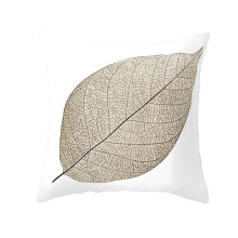Fundas de almohada de algodón y lino para el hogar, sala de estar, sofá, dormitorio, decoración, hojas de arce otoñales, estampado fresco, funda