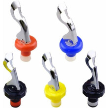 Silicone wine stoppers, 5 manual wine bottle stoppers, airtight wine stoppers, silicone bottle stoppers
