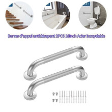 2PCS 18" antislip roestvrijstalen badkamerbeugel, veiligheidshandgreep voor ouderen