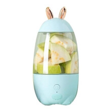 Draagbare elektrische citruspers, fruitsnijder, sinaasappelsap, smoothie, keukenaccessoire (blauw 330 ml)