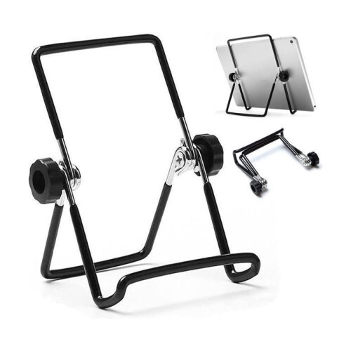 Adjustable tablet stand, 1 piece, foldable phone stand, desktop docking station, black