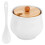Cukierniczka - Vilde - White Ceramic - 250 ml - Bamboo Lid - Minimalist Design 3