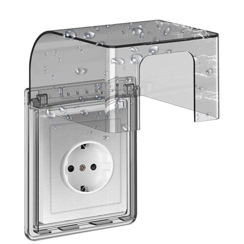 Type 86 Waterproof Wall-Mounted Electrical Socket Cover, 108x75x123cm