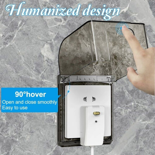 2pcs Type 86 Waterproof Wall Electrical Socket Cover, Waterproof Power Outlet, Self-Adhesive Socket Cover Switch 2
