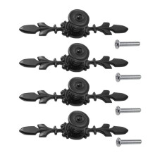 Furniture handle, rustproof furniture knobs and handles, vintage set of 4 with screws (set of 4 decorative door handles)