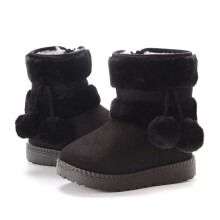 FAMTKT Toddler Snow Boots for Boys Girls Kids Outdoor Shoes Non Slip Booties with Side Zipper