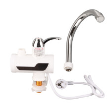 LED Digital Display Electric Faucet Instant Tankless Water Heater Stainless Steel Cold Hot Switch Anti Electric Shock Easy Mounting Universal G1/2