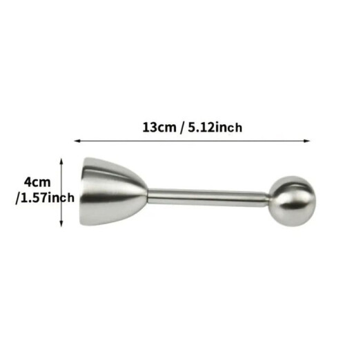 Stainless steel egg topper – Opens in one easy step 1