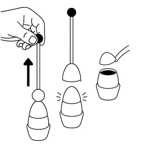 Stainless steel egg topper – Opens in one easy step 2