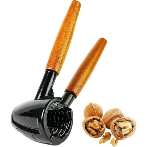 Nutcracker with elegant wooden handle - Walnut nutcracker - Anti-crushing nutcracker - Easy power transfer (ma