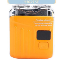 HURRISE Rotary Beard Trimmer Electric Shaver, Mini Shavers for Men, Mini Rotary Beard Trimmer Home Appliances