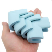 Set van 4 foam hoekbeschermers om de hoeken van je salontafel te beschermen - Gemaakt van zacht rubber - U-vormig - Blauw