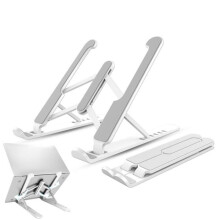 Supporto per laptop pieghevole per laptop da 7 a 17 pollici - Bianco - Altezza regolabile e dissipazione del calore