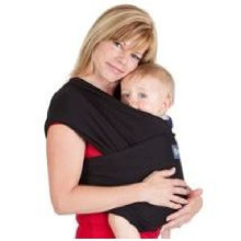 Schwarze Wrap-Babytrage – Die Wrap-Babytrage hält das Baby sicher am Elternteil. Es wurde speziell entwickelt…