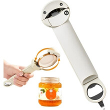 Apribottiglie retrattile multifunzionale, Apribottiglie regolabile, Apribottiglie manuale regolabile, Apribottiglie in acciaio [u2542]