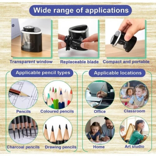 Electric pencil sharpener - Unspecified - Unspecified model - 2 modes - Black - Plastic 2