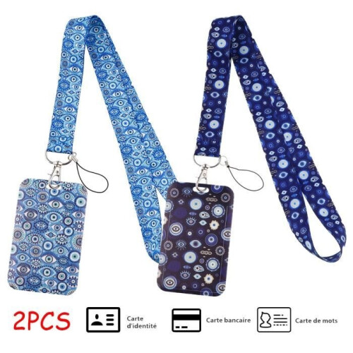 Badge Holder - Unspecified - Retractable Model - Polyester Lanyard - Card Pocket - Blue