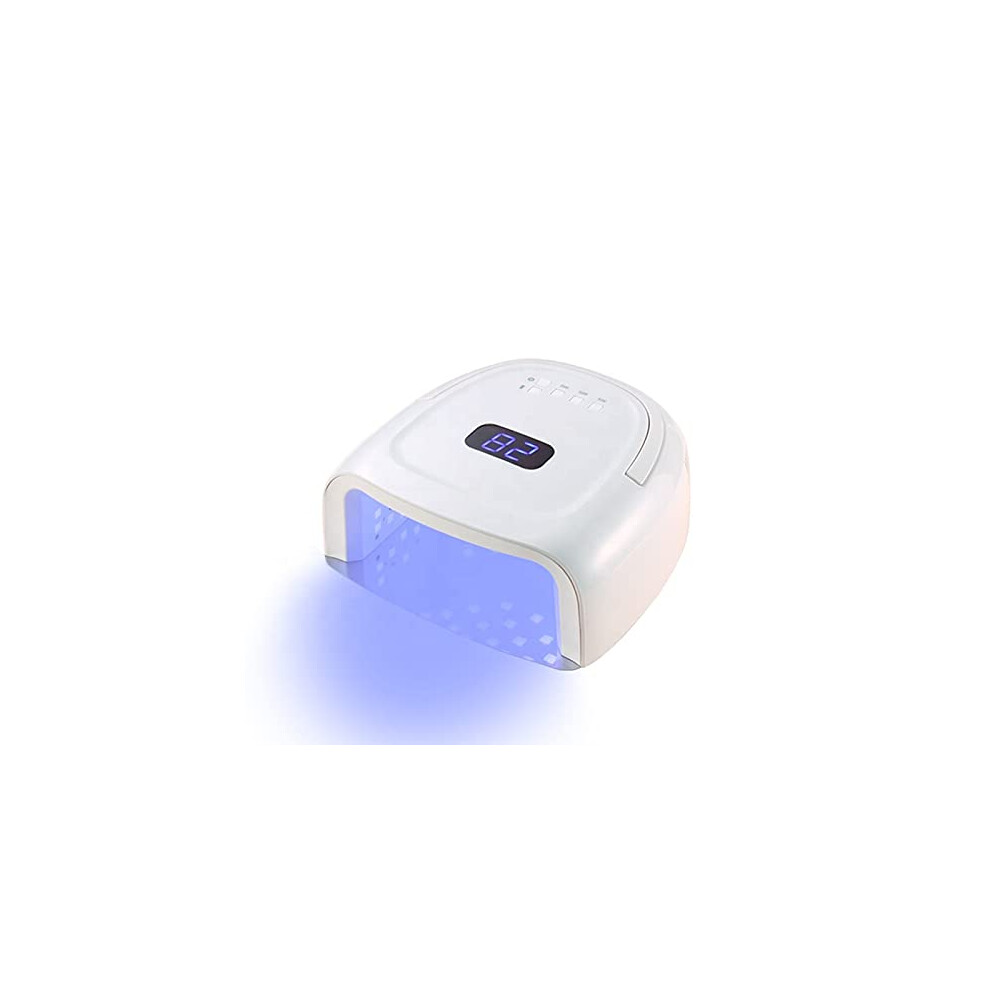 60W Cordless UV LED Nail Lamp with LCD Display and Infrared Sensor, Rechargeable Nail Dryer
