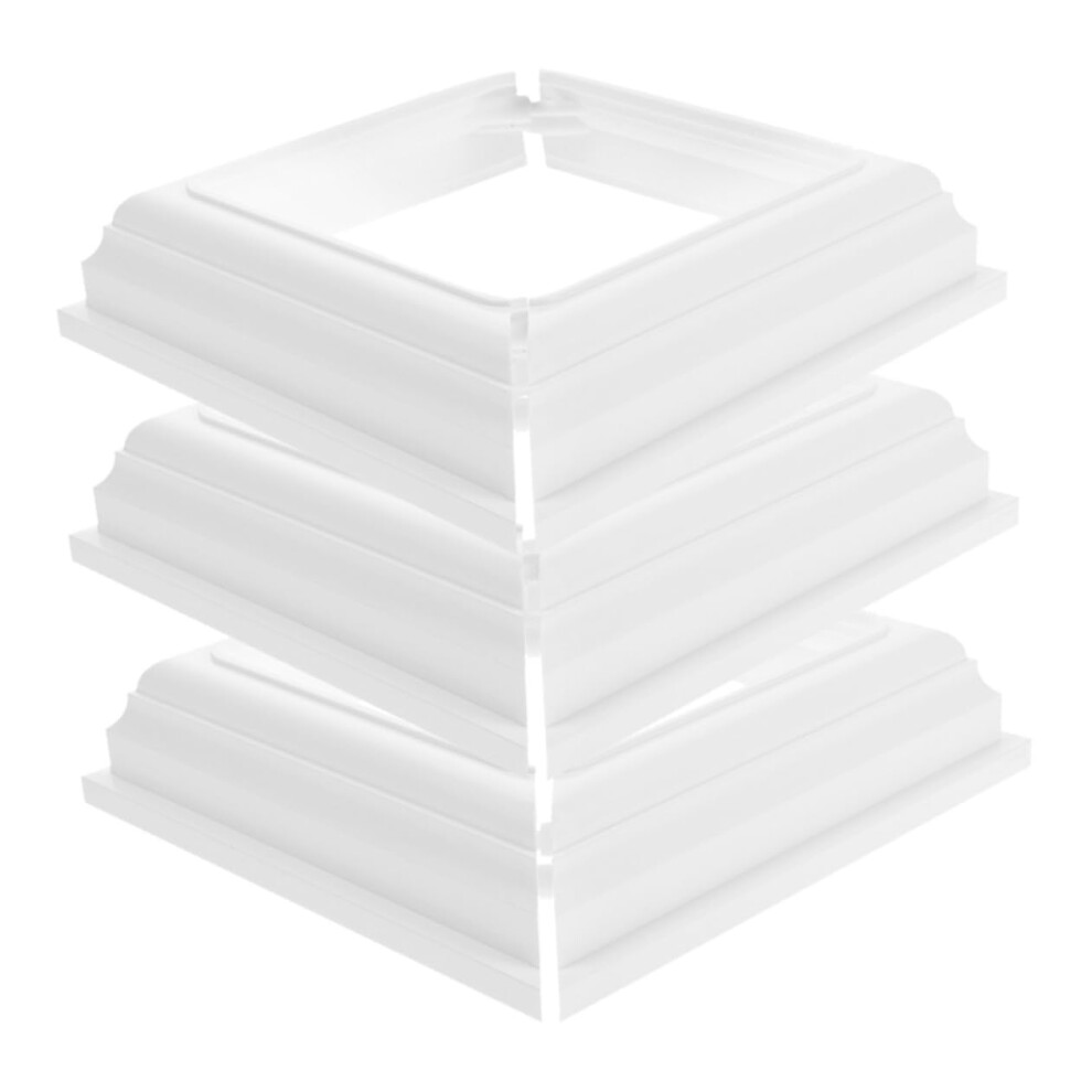 3Pcs Pvc Post Skirt Weatherproof Deck Post Base Cover For Porch Columns Easy Install Outdoor 9365369940284