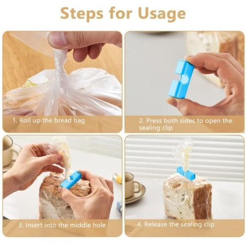 Bread Bag Clips - Unspecified - 16 PCS - Reusable - Multi-colored - Secure 2