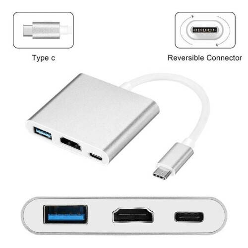 Adattatore HDMI 4K - USB 3.1 - Tipo C - Multiporta - Compatibile con Macbook - Risoluzione 4Kx2K 1