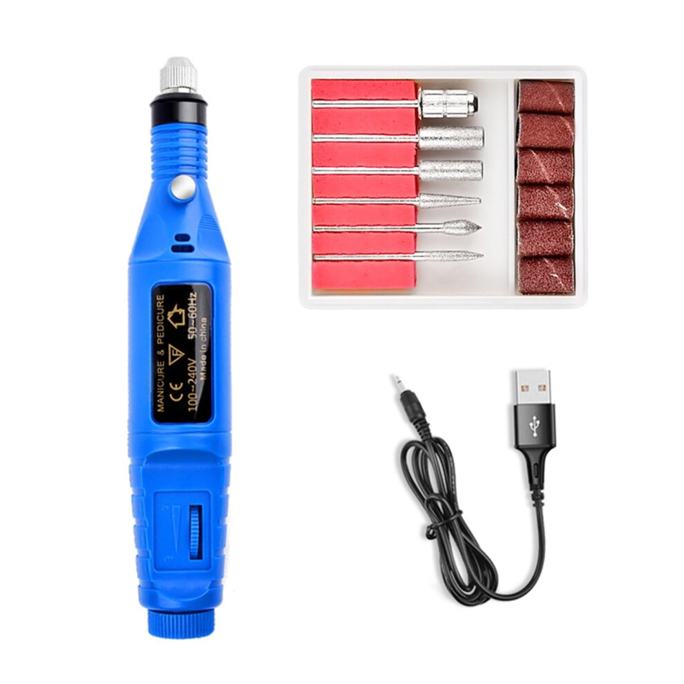 Nail Drill Machine with Adjustable Speed USB Electric Nail File Kit for Acrylic Manicure Pedicure