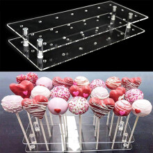 Akrylový stojan na lízanky JTWEEN, 21 otvorov, kompatibilný s cake pops a cukríkmi, priehľadný držiak na svadbu, narodeniny, vianočnú párty