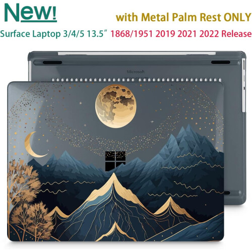 Θήκη συμβατή με φορητό υπολογιστή rosoft Surface 13,5" 5/4/3 με μεταλλικό στήριγμα παλάμης, 2