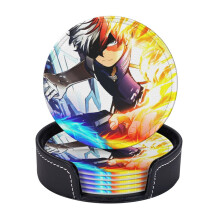 kpl nahkaisia lasinalusia, My Hero Academia -juomien lasinaluset, kupin alusta, tupaantuliaislahja, ihanteellinen kodin sisustukseen
