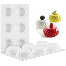 Kiplyki Großhandel Kürbisförmige Silikon-Kuchenform Muffin Schokoladenkekse Backform Dekor