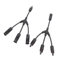 2 pezzi connettori a Y a 2 vie per pannelli solari, splitter per cavi fotovoltaici 1-to-3, 1000V DC