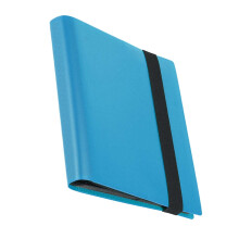 Pasta organizadora de cartas colecionáveis STARTIST, com 20 bolsos, fechamento com elástico e espaço para guardar cartas. Azul claro.