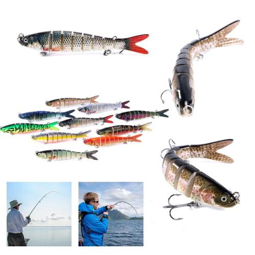 Isca de pesca Soug Multi Jointed Swimbait Sinking Wobblers Lot Hard Crankbaits D1Nova 1