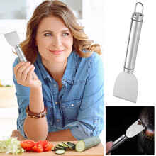 UNLLLL Paletta sbrinante per frigorifero in acciaio inox, compatibile con cucina e sala da pranzo, raschietto piatto e ispessito
