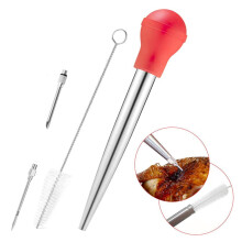 Xeyise Turkey Meat Seasoning Pump Syringe Needle Injector Brush Kitchen Cooking Tool