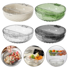 Plateau à fruits secs Hariumiu, double couche détachable, avec support pour téléphone et grande capacité de poubelle pour la maison.