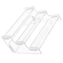 Suporte de acrílico transparente para exibição, organizador de penteadeira, prateleira de armazenamento para perfumes, porta-alimentos e bolos.