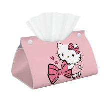 Boîte à mouchoirs Kawaii Hello Kitty en cuir PU avec motif chat, idéale pour la maison ou la voiture - Style 3