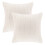 Phantoscope 22" x 22" Modern, Contemporary, Transitional Off White Striped Polyester Throw Pillow , ( 2 Count) 2
