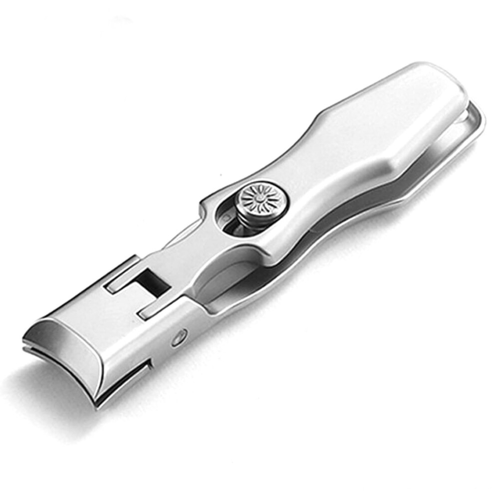 Nail Clippers for Thick Nails, Wide Jaw Stainless Steel Trimmer with Catcher for Seniors and Travel
