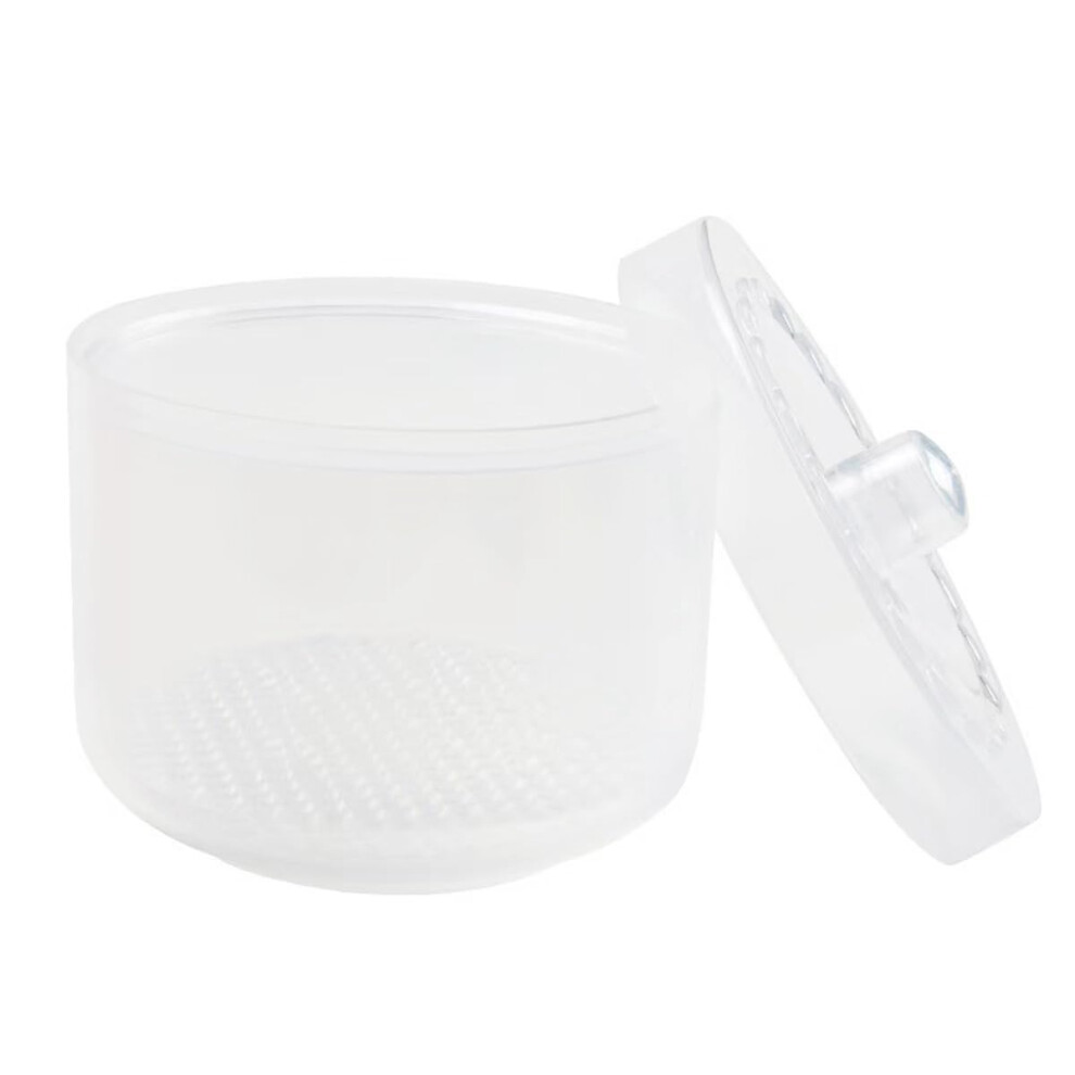 Clear Plastic Nail Tool Cleaning Box with Lid, Detachable Strainer for Manicure Tools Soaking