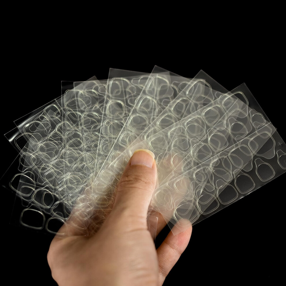 Press on Nail Adhesive Tabs 240pcs Transparent Jelly Glue Stickers Waterproof Reusable False Nails