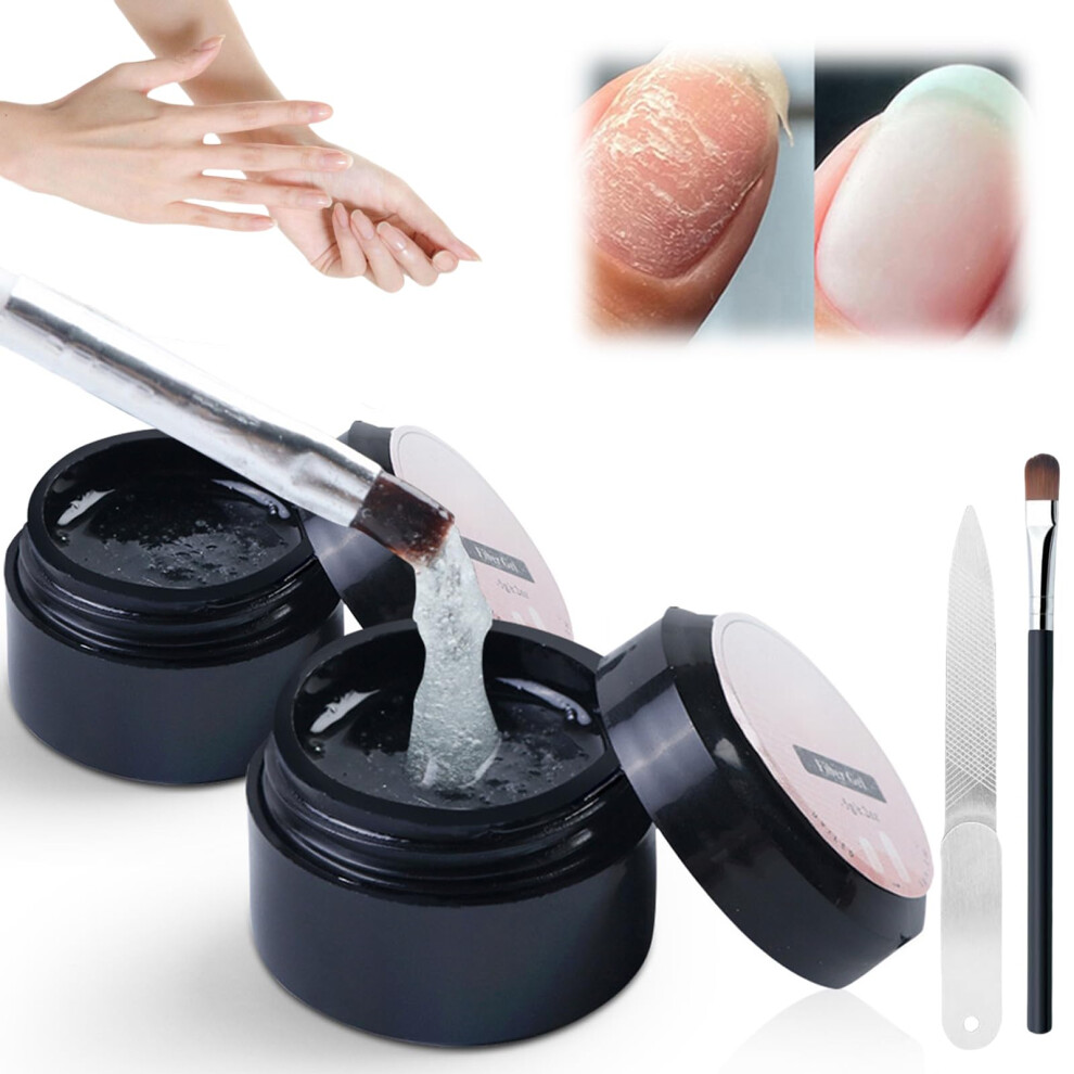Nail  Kit with Protection Gel for Cracked or Split Nails, Instant AtHome Fix, 2PCS