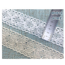 Cotton Lace Trim Ribbon 5 Yards Beige Vintage Crochet Fabric for Wedding Decor Sewing Craft