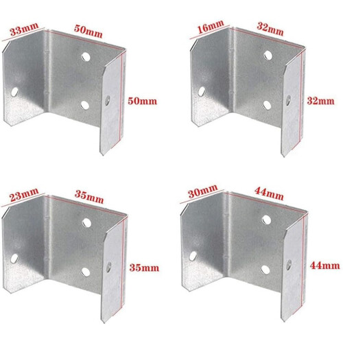 Fence Panel Clips Galvanized Steel 10 Pack Rust Resistant for Timber Posts 32mm50mm Outdoor 1