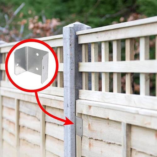 Fence Panel Clips Galvanized Steel 10 Pack Rust Resistant for Timber Posts 32mm50mm Outdoor 2