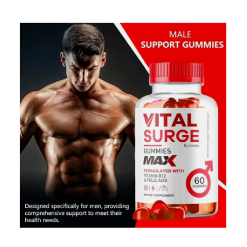 Vital.Surge Male Gummies, Testo Support Gummys Performance-60PCS 1